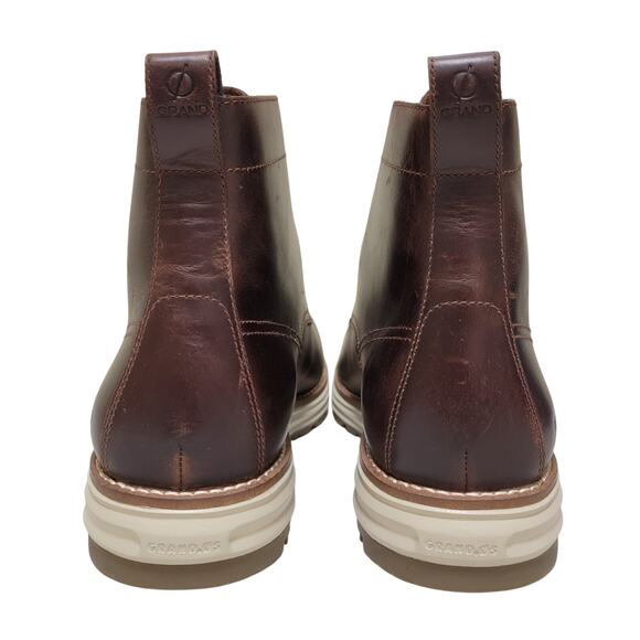 Cole Haan Men Original Grand Waterproof Combat Boot Size US 10.5M Chestnut Brown - Picture 7 of 9